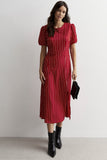 Short Sleeve Maxi Dress in Polka Dots