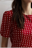 Short Sleeve Maxi Dress in Polka Dots