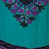 Printed Lace Back Maxi Dress