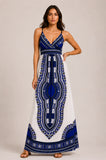 Border Print Maxi Dress