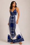Border Print Maxi Dress