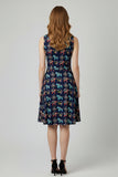 Sleeveless Printed Fit And Flare Dress