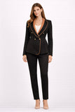 Contrast Lapel Blazer