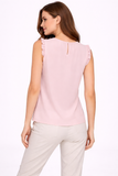 Sleeveless Top with Frill Shoulder Detail