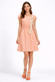 Bow Detail Gingham Tea Dress