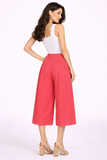 Textured Wide-Leg Culottes
