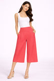 Textured Wide-Leg Culottes