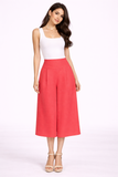 Textured Wide-Leg Culottes