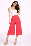 Textured Wide-Leg Culottes