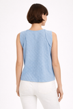 Textured Sleeveless V-Neck Top