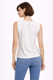 Textured Sleeveless V-Neck Top