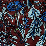Floral Print Short Sleeve Top With Contrast Shoulders