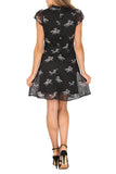 Monochrome Equestrian Day Dress