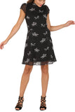 Monochrome Equestrian Day Dress