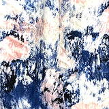 Abstract Print Tie-Sleeve Blouse