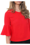 Classic Bell-Sleeve Blouse