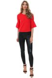 Classic Bell-Sleeve Blouse