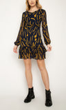 Flowy Chiffon Mini Dress with Elasticated Waist