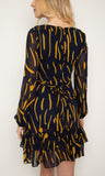 Flowy Chiffon Mini Dress with Elasticated Waist