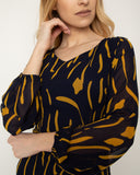 Flowy Chiffon Mini Dress with Elasticated Waist