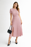 Short Sleeve Maxi Dress in Polka Dots
