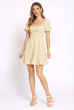 Floral Ruffle-Trim Mini Dress