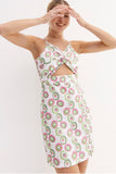 Twist Front Cut Out Mini Dress