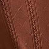 Front Tie Bodycon Knit Dress - BROWN