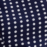 Short Sleeve Maxi Dress in Polka Dots - NAVY