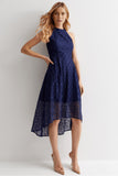 Floral Lace High Low Hem Dress