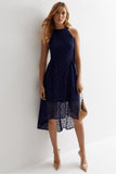 Floral Lace High Low Hem Dress