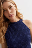 Floral Lace High Low Hem Dress