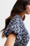 Floral Print Tiered Midi Dress
