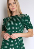 Short Sleeve Maxi Dress in Polka Dots