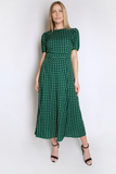 Short Sleeve Maxi Dress in Polka Dots