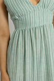 Breezy Striped Maxi Dress with Bow Back