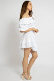 Chic Off-Shoulder Tiered Cotton Dress