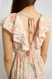 Romantic Floral Ruffle Maxi Dress