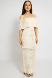 Crochet Off-Shoulder Maxi Dress
