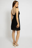Chic Strappy Back Mini Dress with Beaded Back