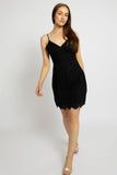 Chic Strappy Back Mini Dress with Beaded Back