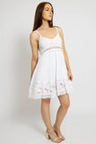 Crochet Top Tiered Mini Dress