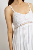 Crochet Top Tiered Mini Dress