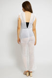 Sheer Crochet Beach Jumpsuit