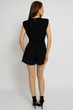 Elegant Black V-Neck Romper Dress