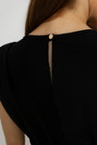 Elegant Black V-Neck Romper Dress