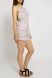 Breezy Halter Playsuit Dress With Open Back