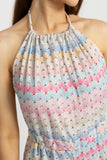 Breezy Halter Playsuit Dress With Open Back