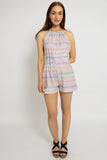 Breezy Halter Playsuit Dress With Open Back