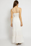 Embroidered Maxi Dress with Strappy Back